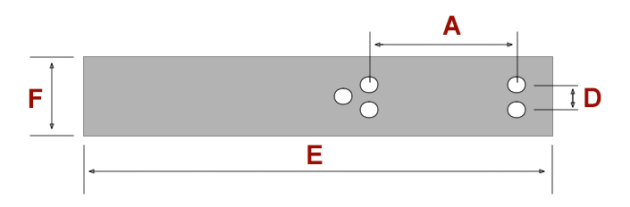 Rusan Picatinny rail extended - Fair Combi, Sabatti, Bettinsoli, Haenel jaeger 9 (prism 11,5 mm L=135) afmeting