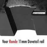 Contessa 30mm ringen voor ronde 11mm Dovetail 60° hoog (26mm)_